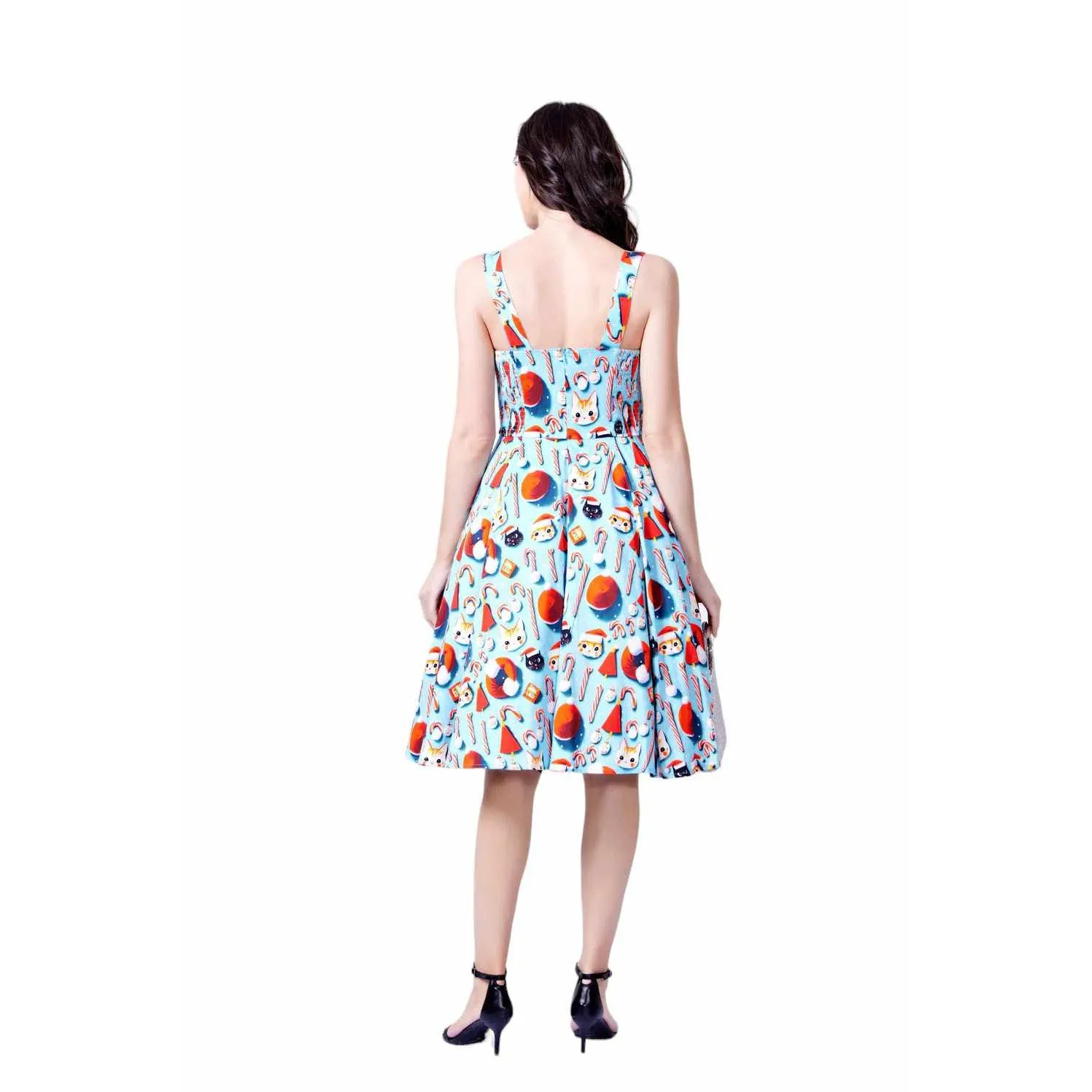 Heidi Christmas Cats Dress - Miss Lulo