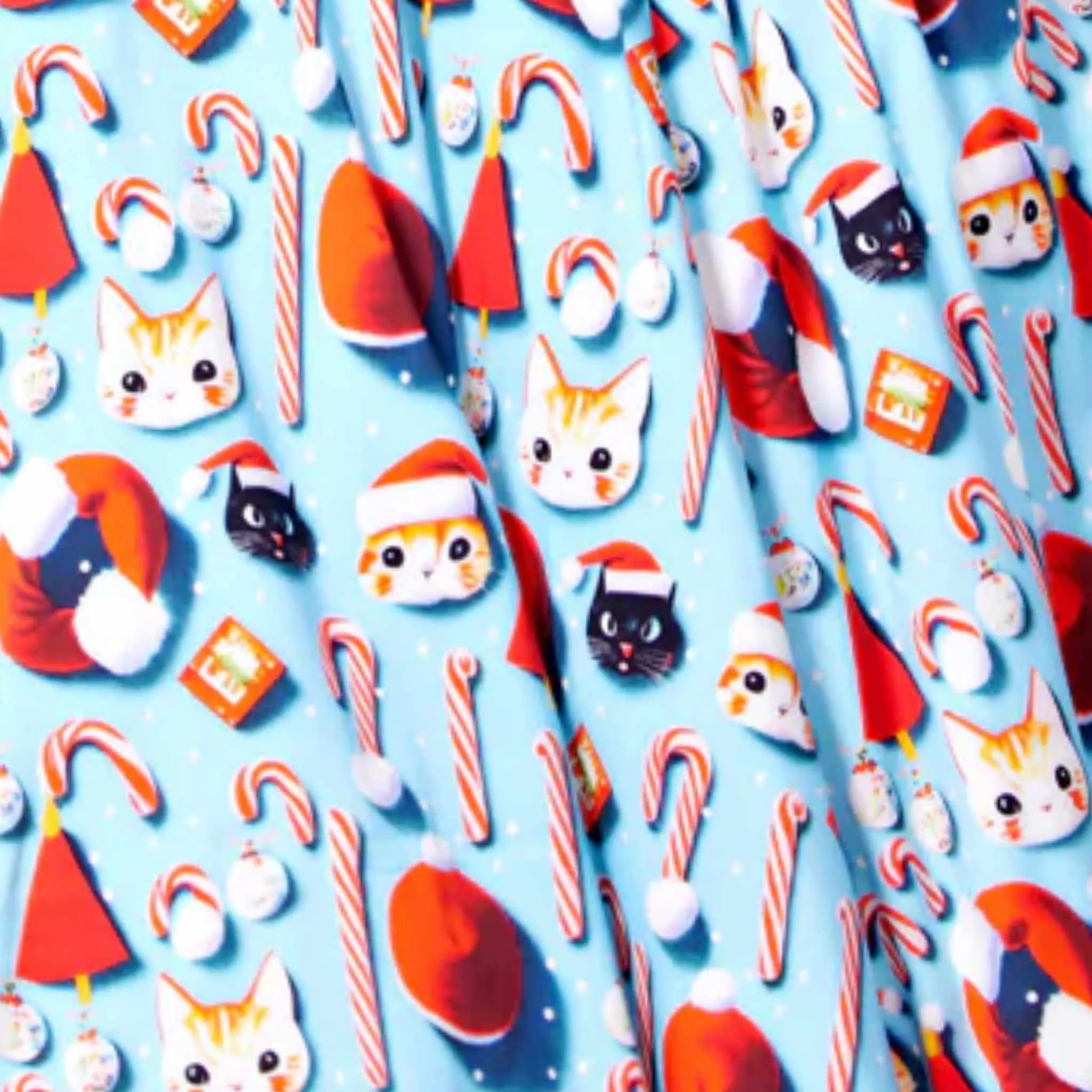 Heidi Christmas Cats Dress - Miss Lulo