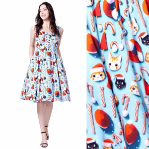 Heidi Christmas Cats Dress - Miss Lulo