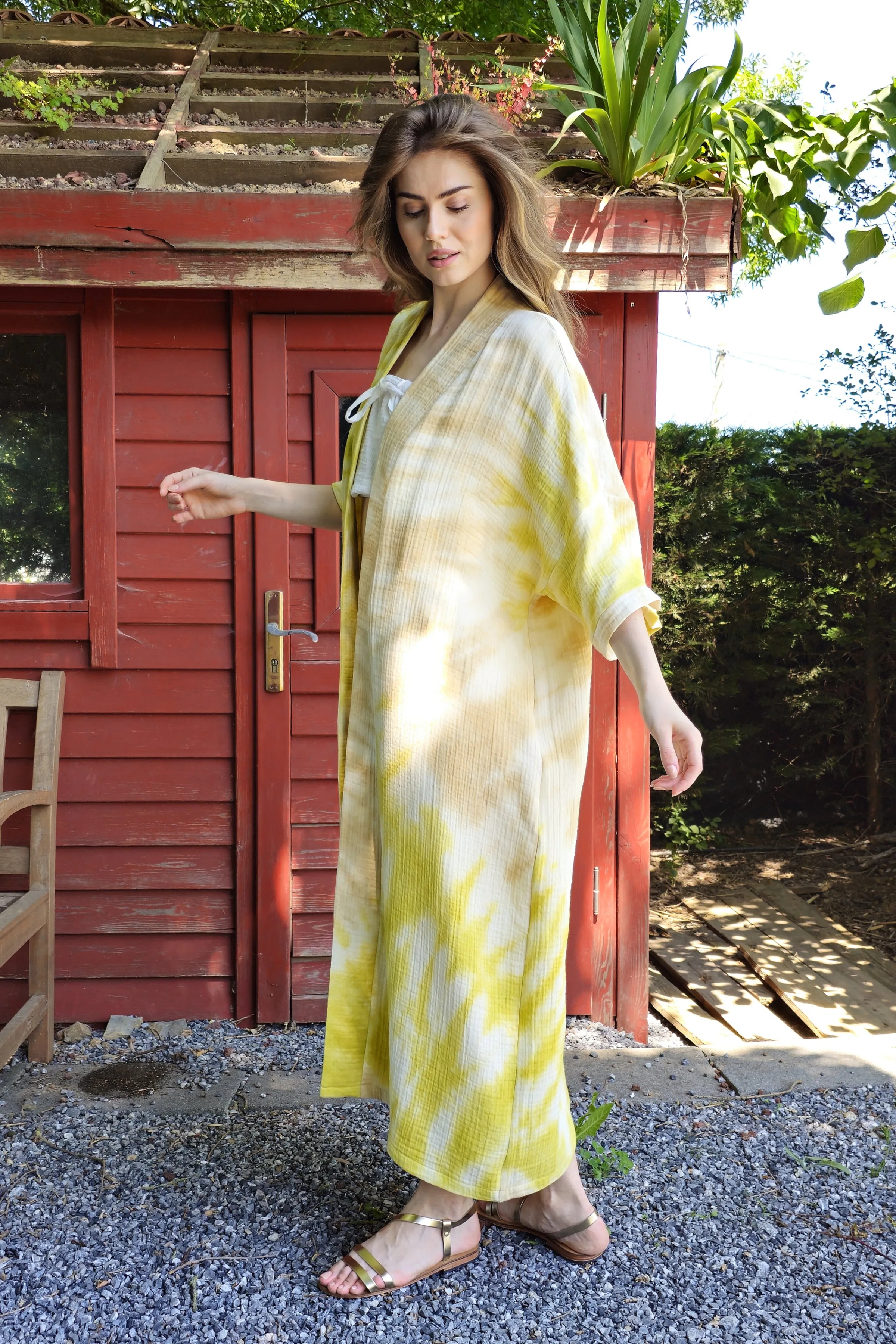 HELIA Gauze Cotton Kimono For Women