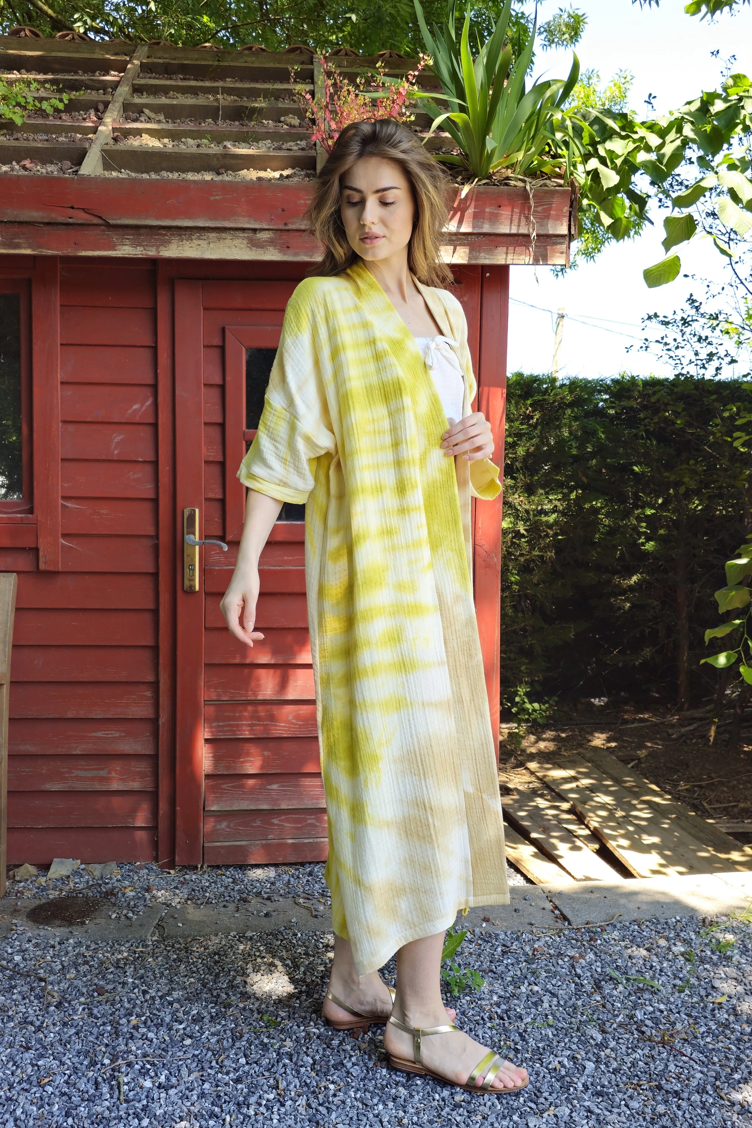 HELIA Gauze Cotton Kimono For Women