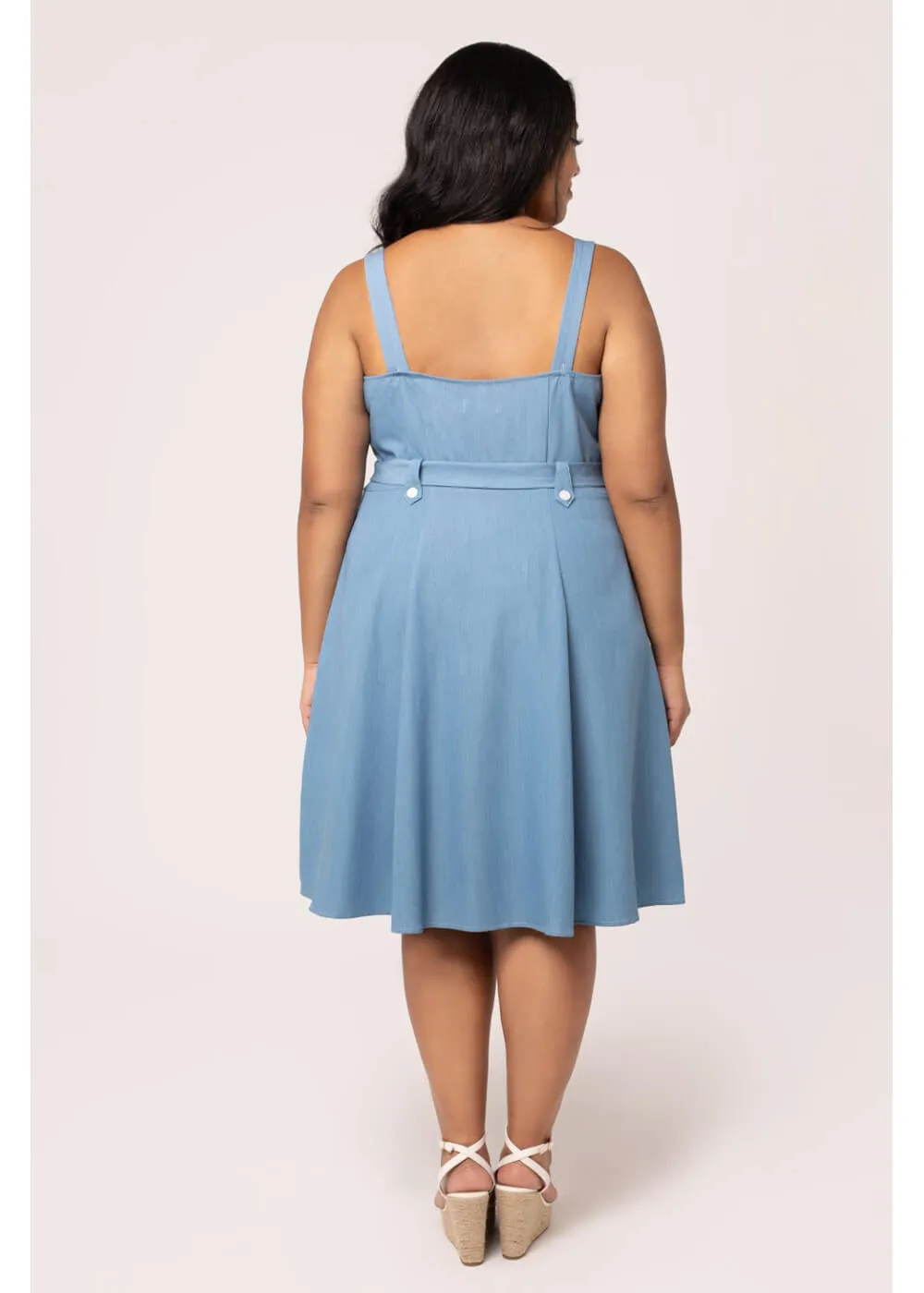  Hell Bunny Rylee 40's Swing Dress Blue