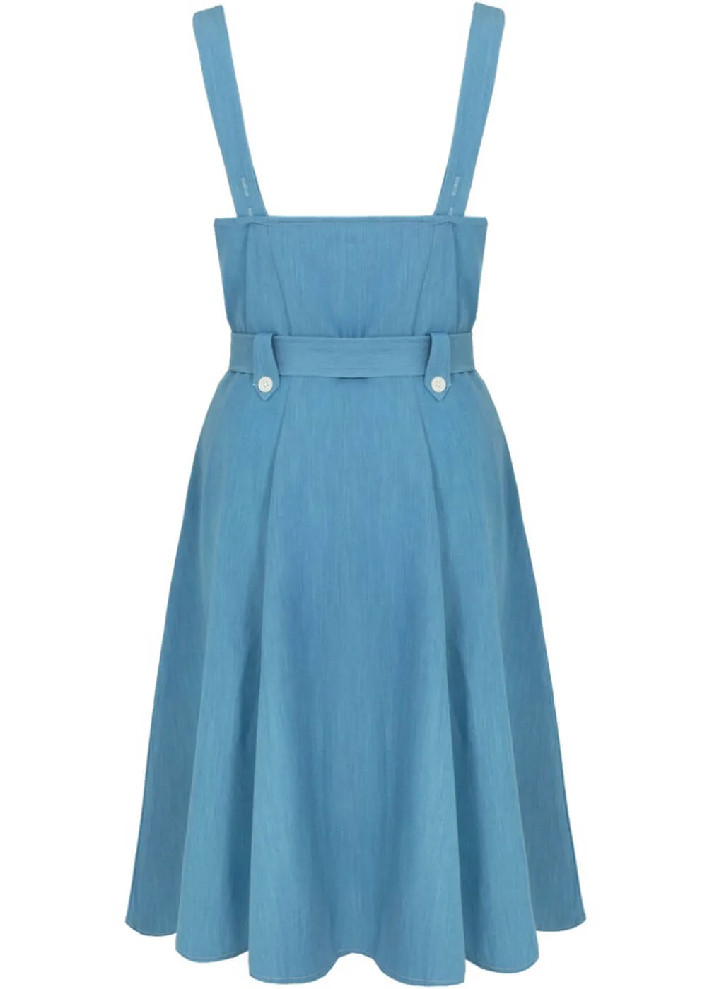 Hell Bunny Rylee 40's Swing Dress Blue
