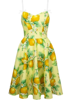 Hell Bunny Zesty Lemon 50's Swing Dress Yellow