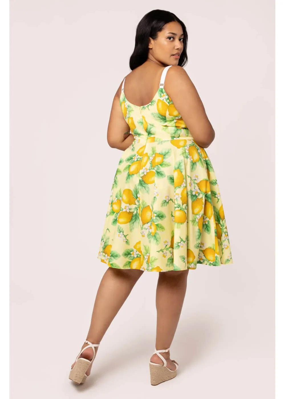 Hell Bunny Zesty Lemon 50's Swing Dress Yellow