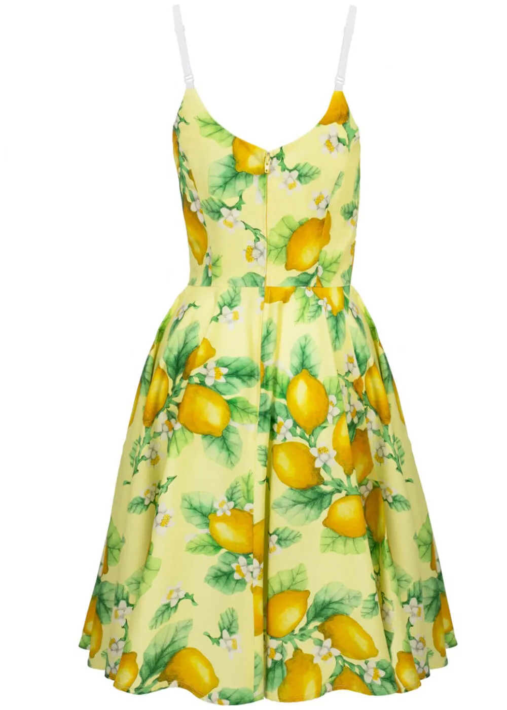 Hell Bunny Zesty Lemon 50's Swing Dress Yellow