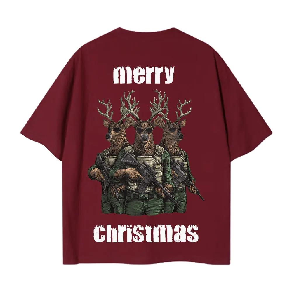 High Street Elk With Gun T-Shirt