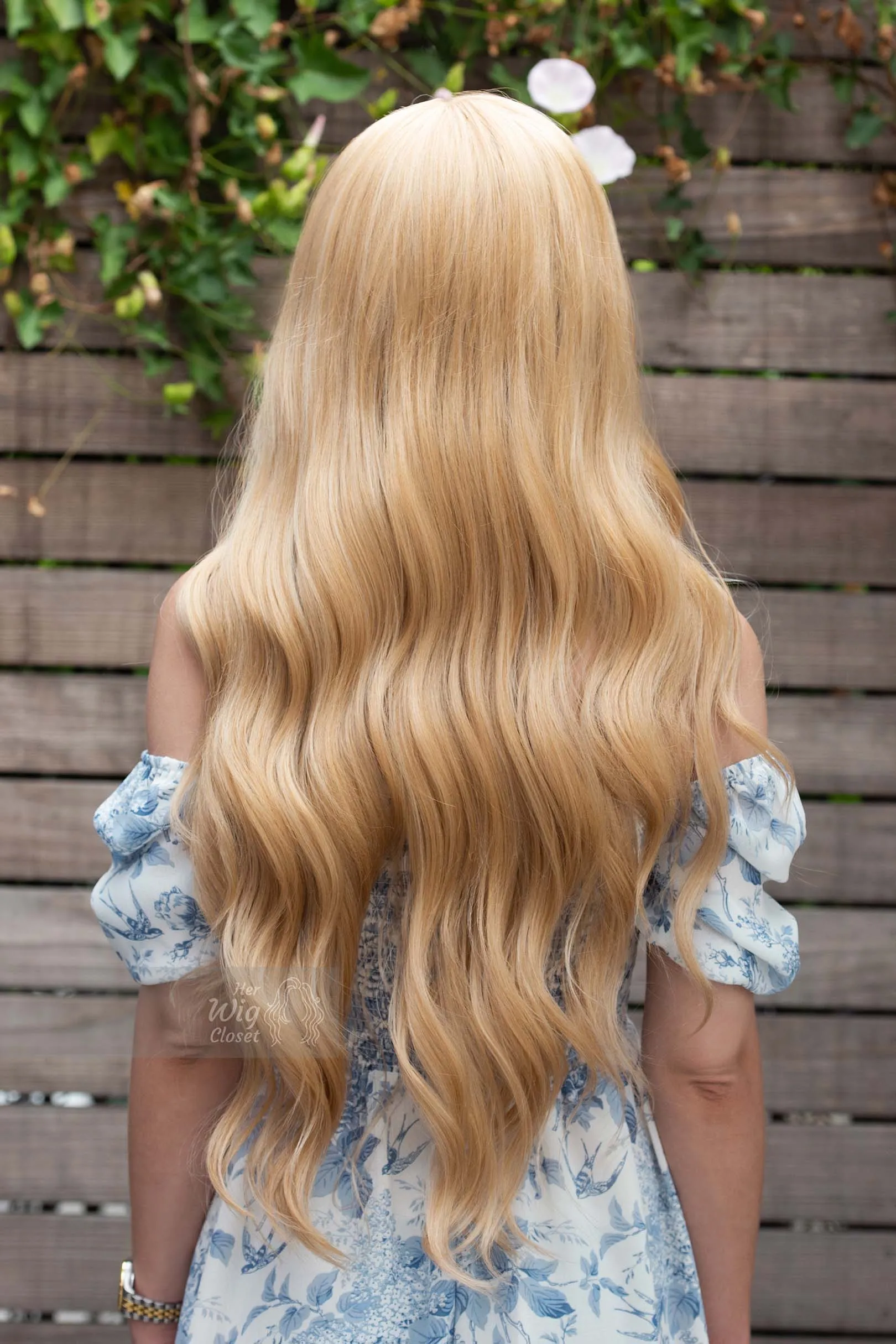 Honey Blonde Wavy Lace Front Synthetic Wig Bianca