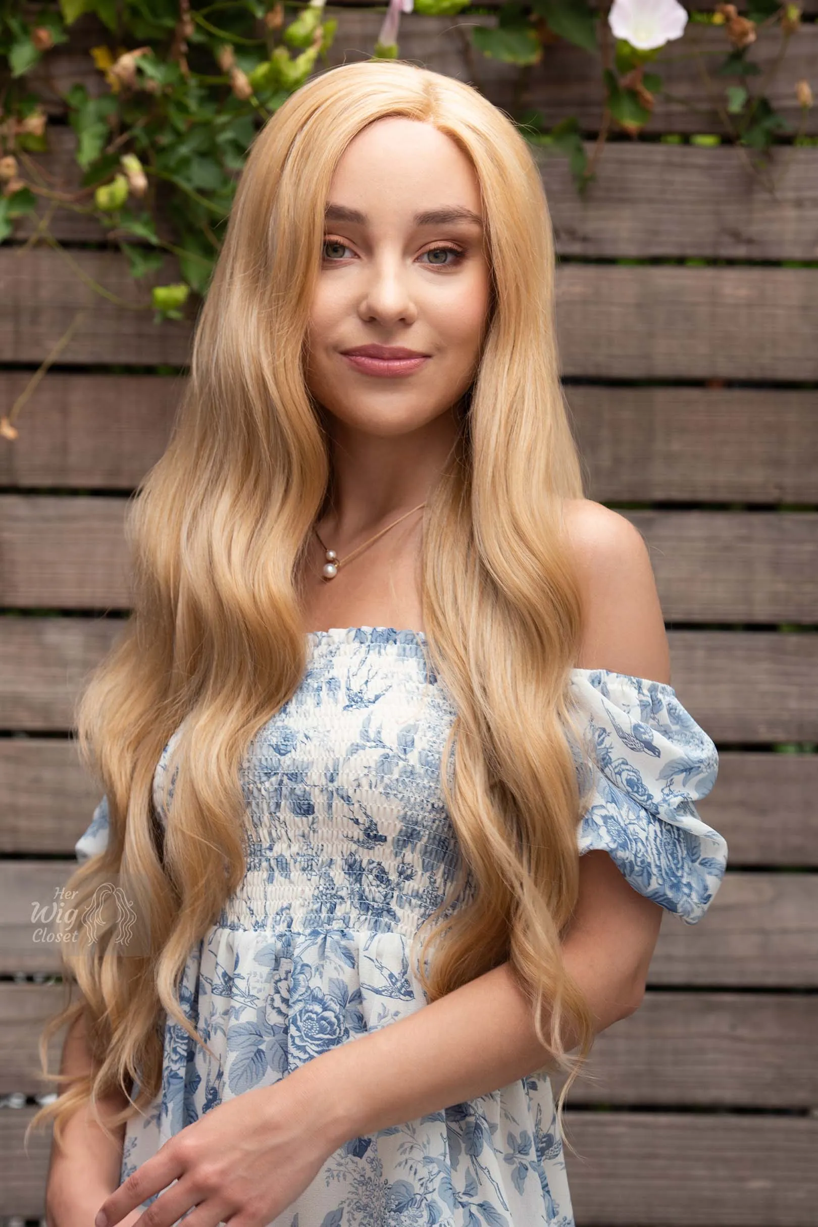 Honey Blonde Wavy Lace Front Synthetic Wig Bianca