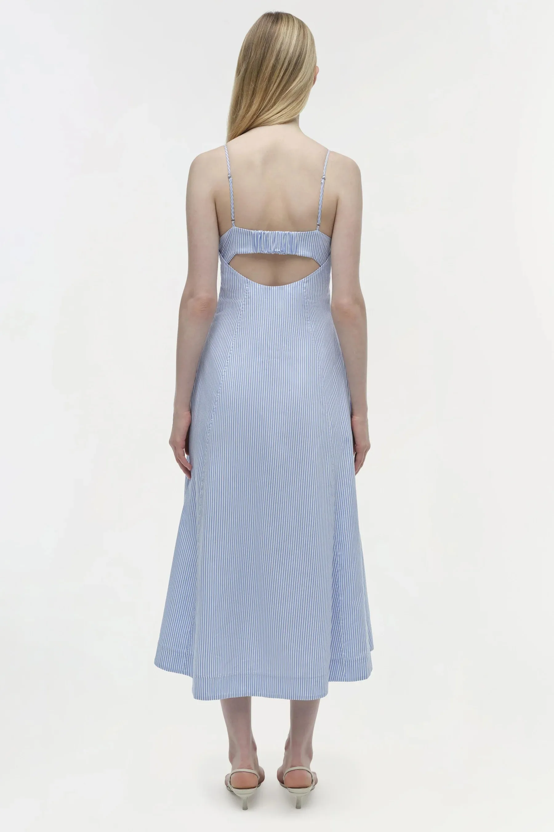 Honor Cami Maxi Dress in Blue Hydrangea Stripe