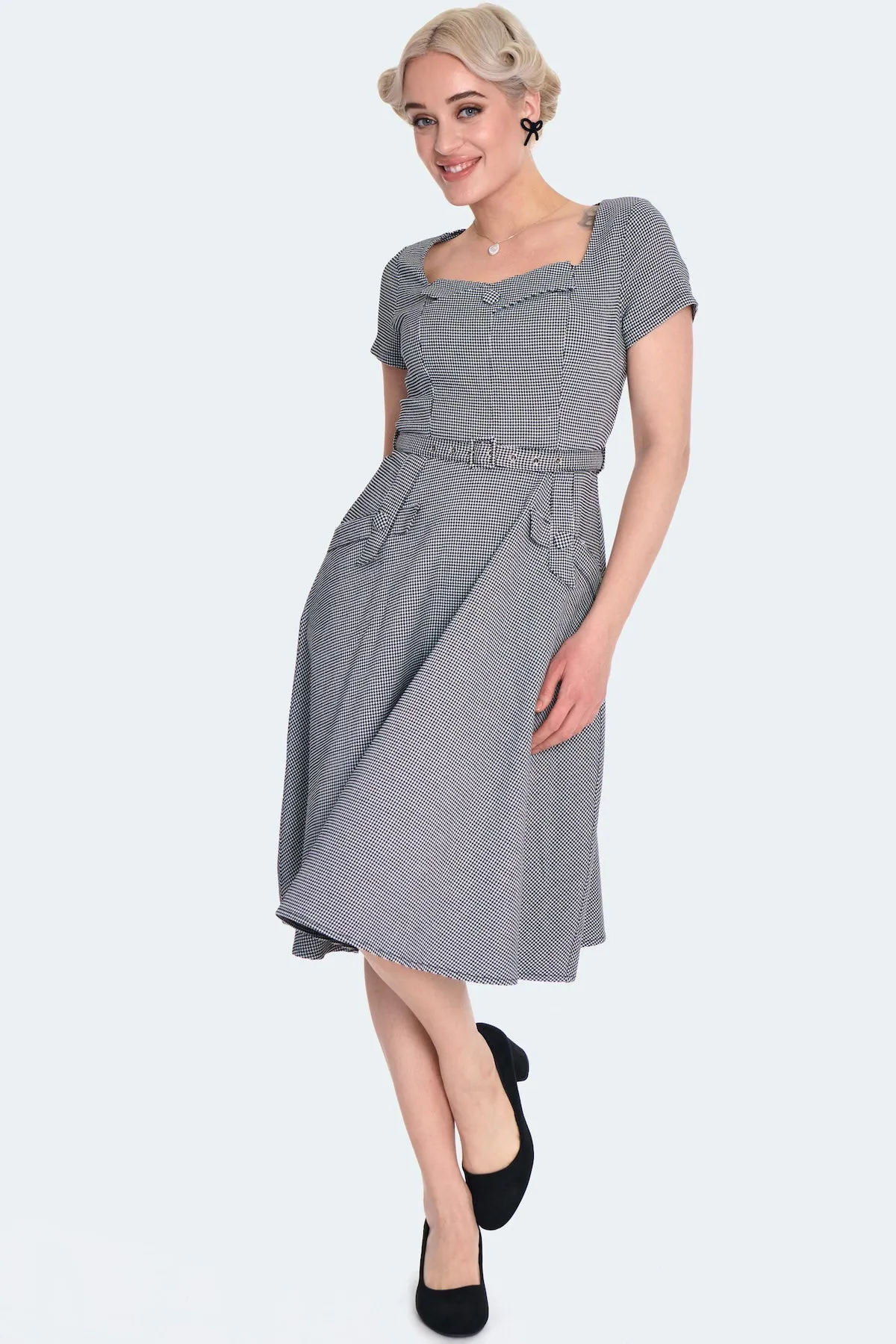 Houndstooth Swing Dress