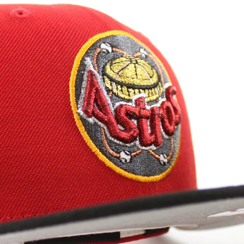 Houston Astros 1986 All Star Game New Era 59Fifty Fitted Hat (Scarlet Red Black Gray Under Brim)