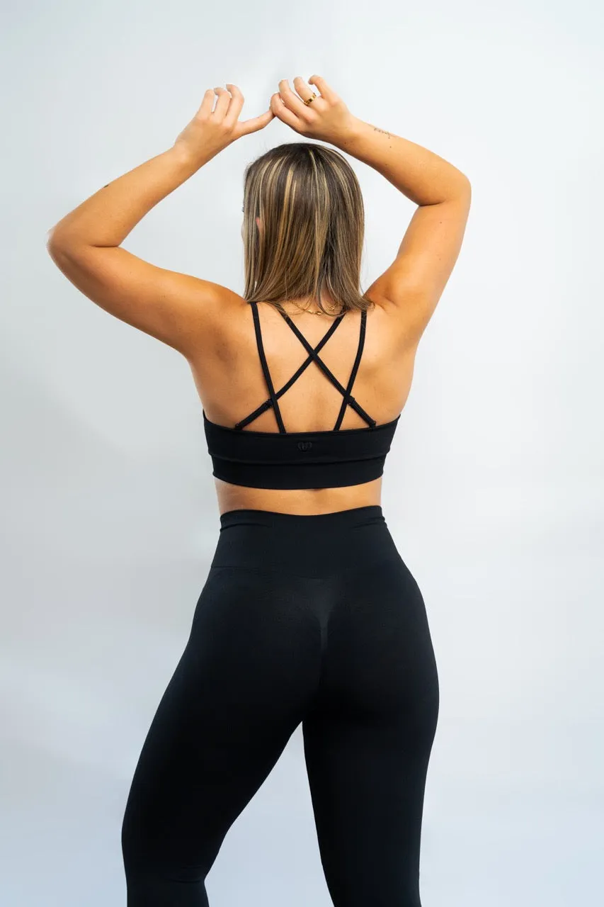 HUMBLE FLEX Black Motion Sports Bra