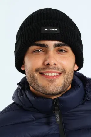 Iago Ribbed Beanie - Black