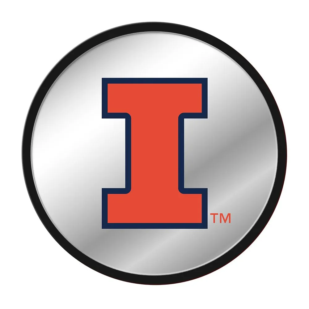 Illinois Fighting Illini: Modern Disc Mirrored Wall Sign