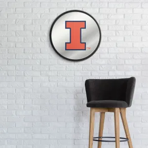 Illinois Fighting Illini: Modern Disc Mirrored Wall Sign