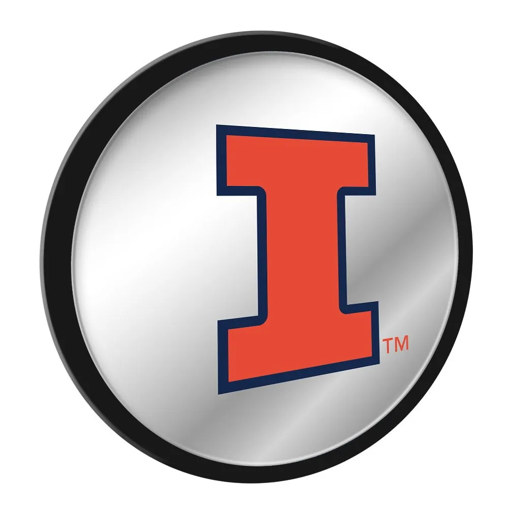 Illinois Fighting Illini: Modern Disc Mirrored Wall Sign