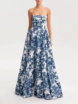 Indie | Elegant Strapless Maxi Dress