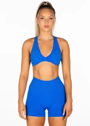 'Infinity' Cross-Back Crop - Royal Blue
