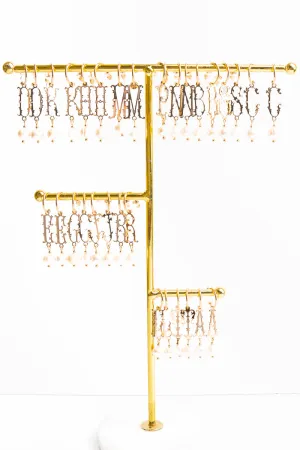 Initial Impression Goldtone and Pearl Earrings