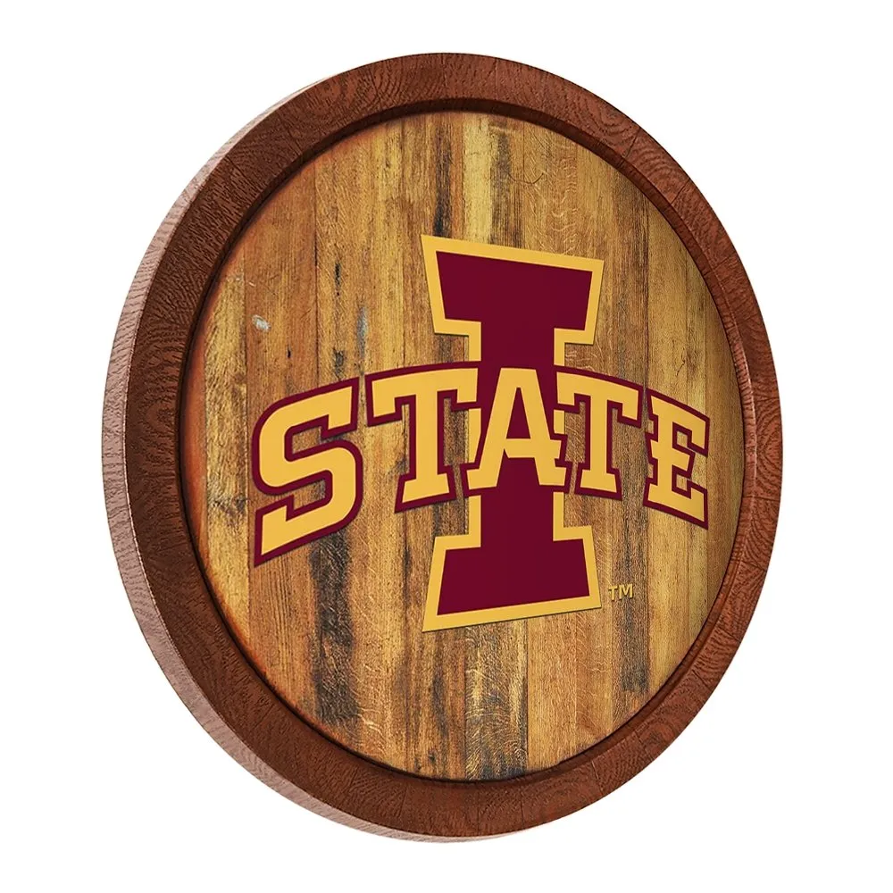 Iowa State Cyclones: "Faux" Barrel Top Sign