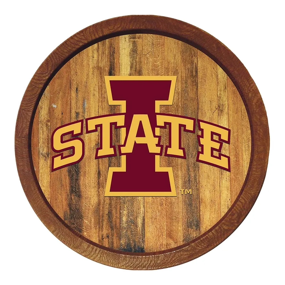 Iowa State Cyclones: "Faux" Barrel Top Sign