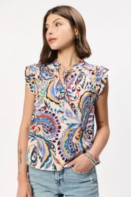 Jinora Ruffle Sleeve Top