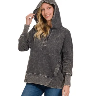 Jolie Acid Wash Hoodie