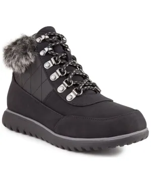 Karen Scott Womens Lace Up Faux Fur Wanona Booties 10011619500 Black 9M