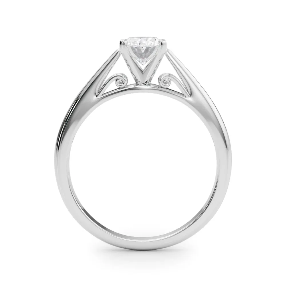 Katerina Oval Lab Grown Diamond Solitaire Engagement Ring IGI Certified