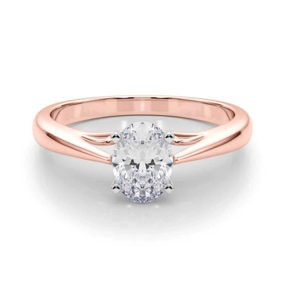 Katerina Oval Lab Grown Diamond Solitaire Engagement Ring IGI Certified