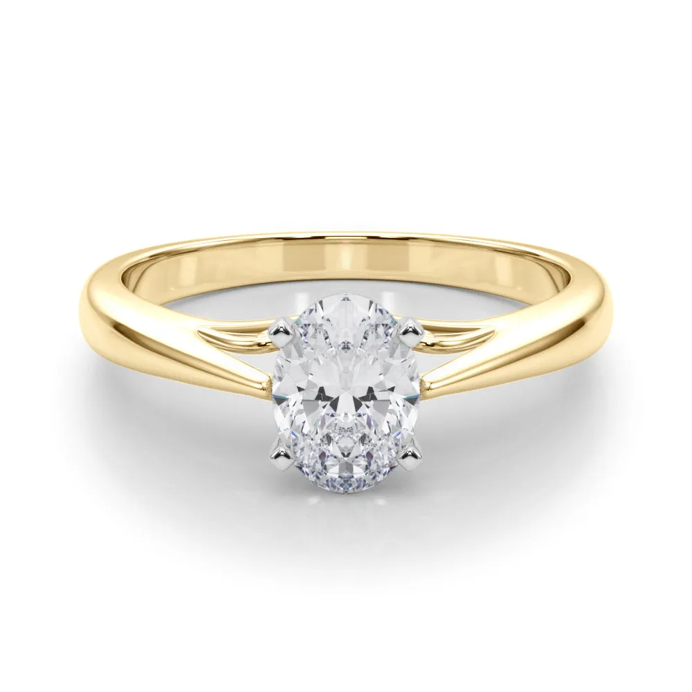 Katerina Oval Lab Grown Diamond Solitaire Engagement Ring IGI Certified