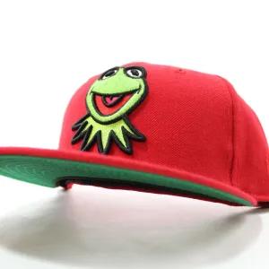 Kermit the Frog 59Fifty New Era Fitted Hats (The Muppets Red Green Under Brim)