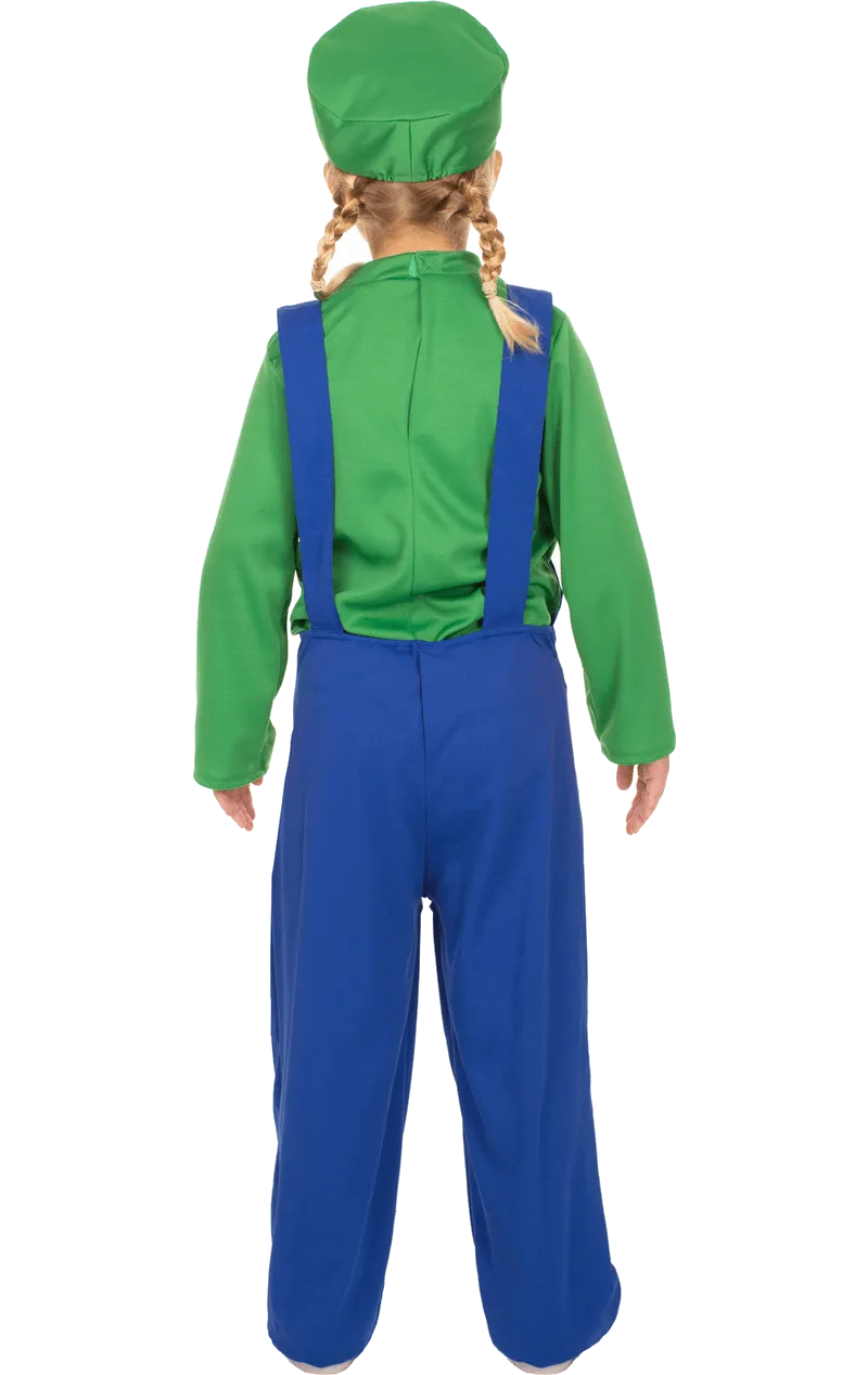 Kids Luigi Super Mario Costume