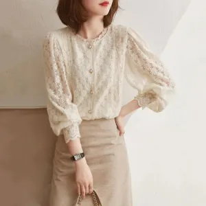 Klare – Sophisticated Women's Lace Blouse
