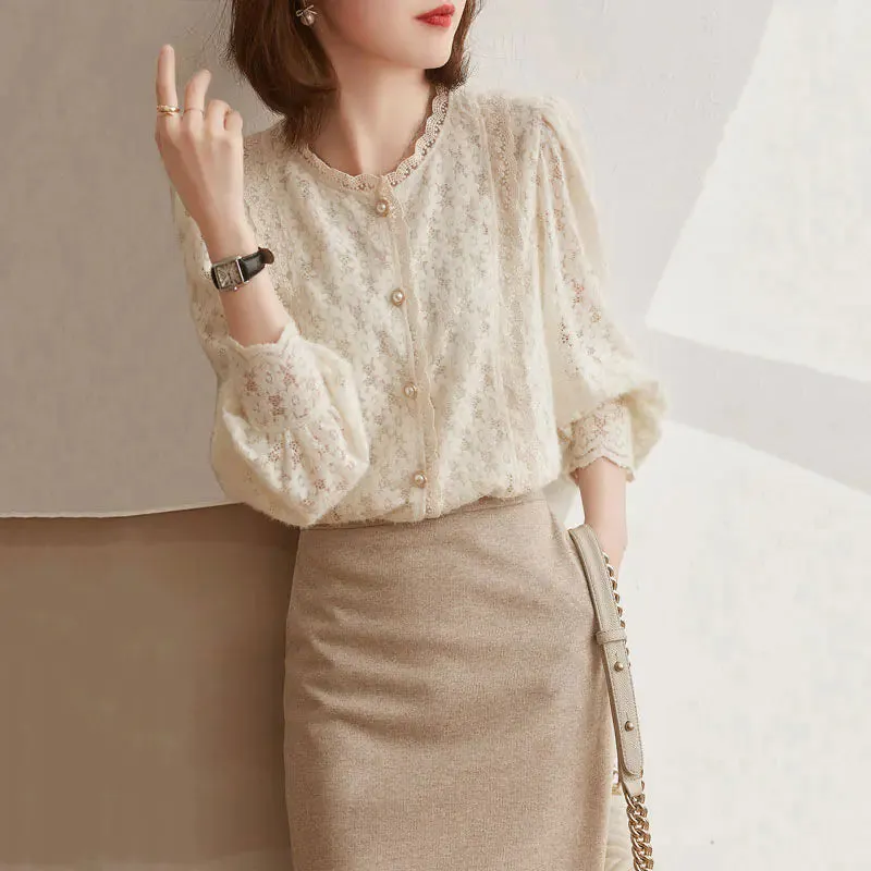 Klare – Sophisticated Women's Lace Blouse