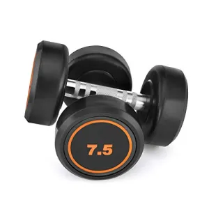 Klikfit Rubber Dumbbells, 7.5 KG (Black) (7.5kg x 2pcs)