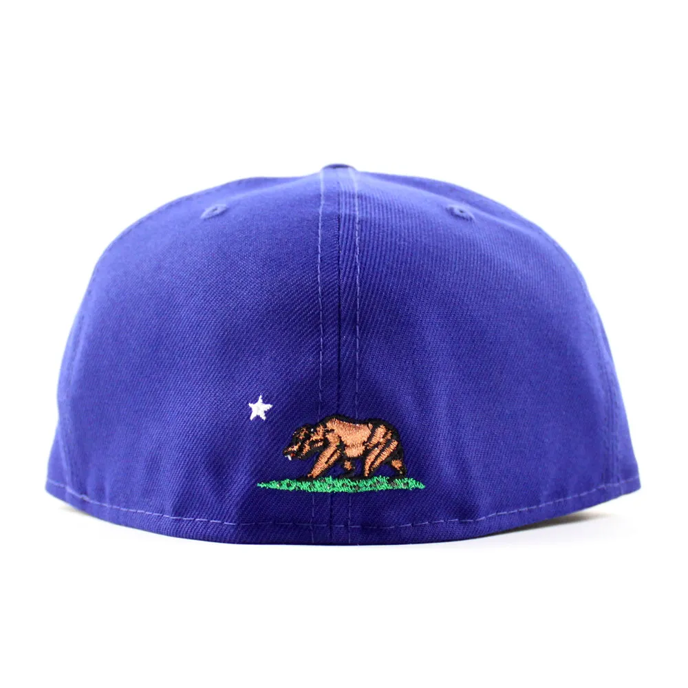 LA Script New Era 59Fifty Hat (Dark Royal Blue GRAY UNDER BRIM)