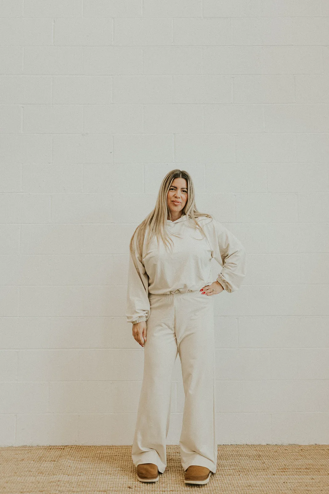 Ladies Terry Wide Leg Sweatpants