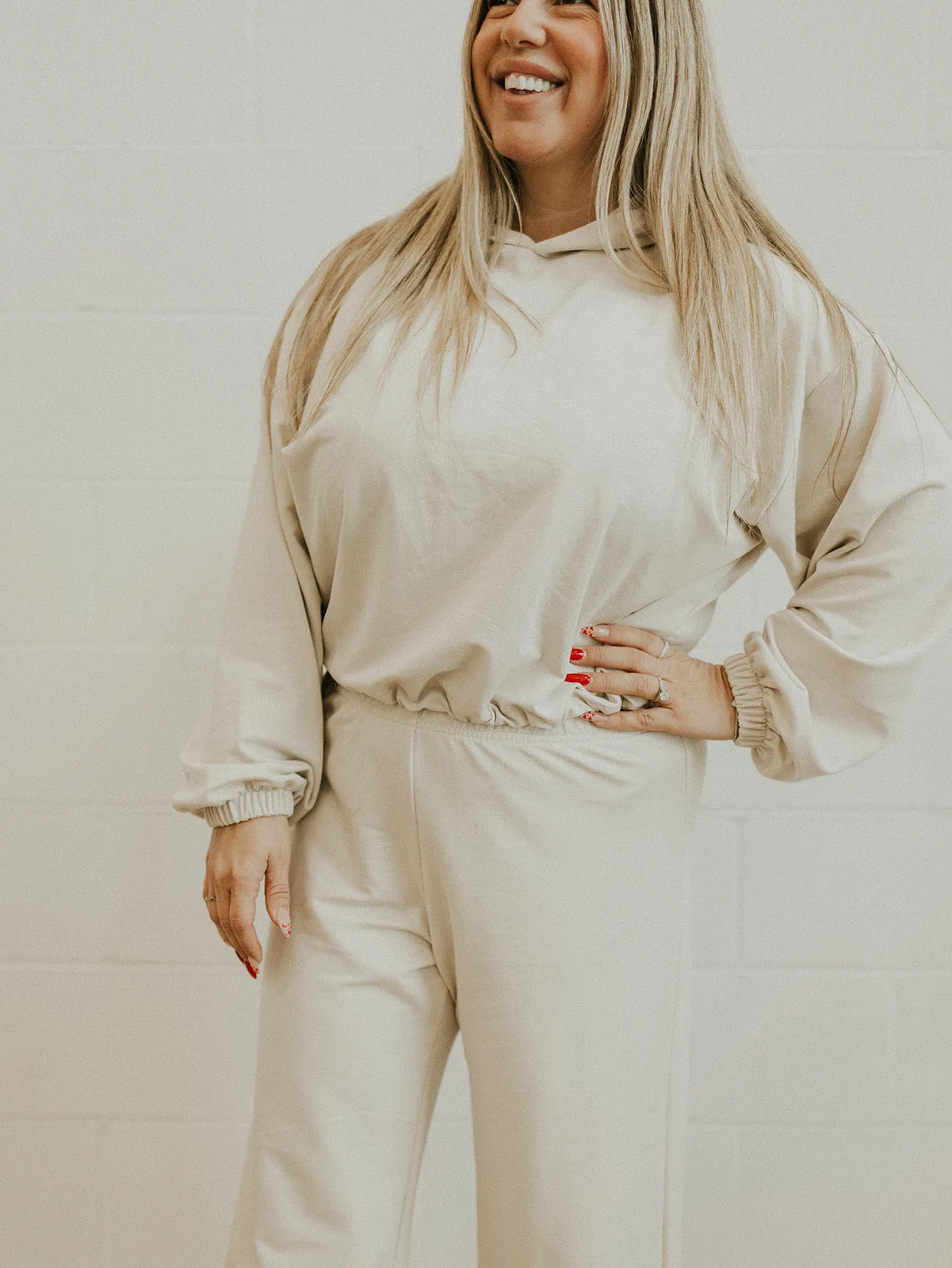 Ladies Terry Wide Leg Sweatpants