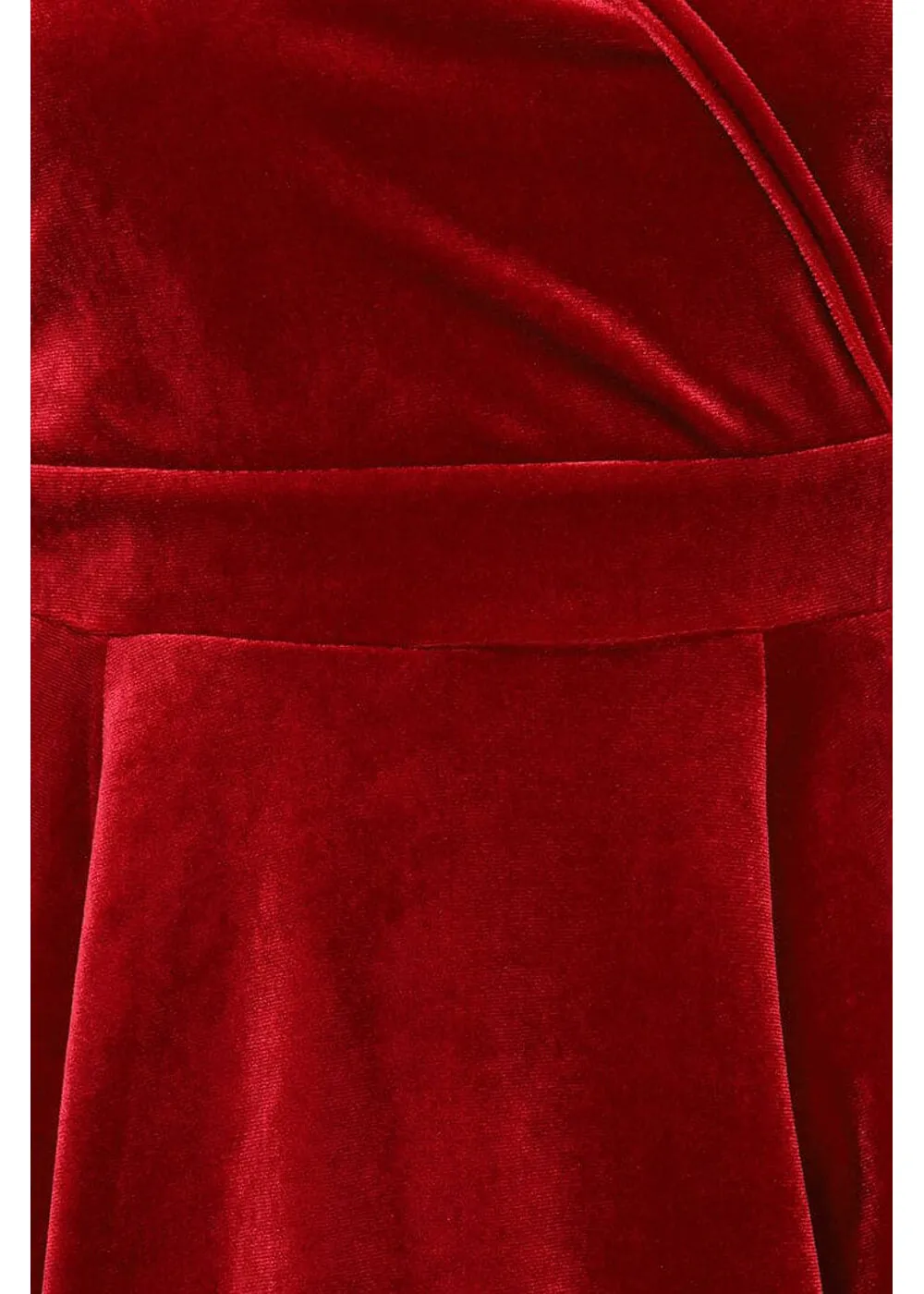 Lady V Lyra Velvet 50's Swing Dress Red