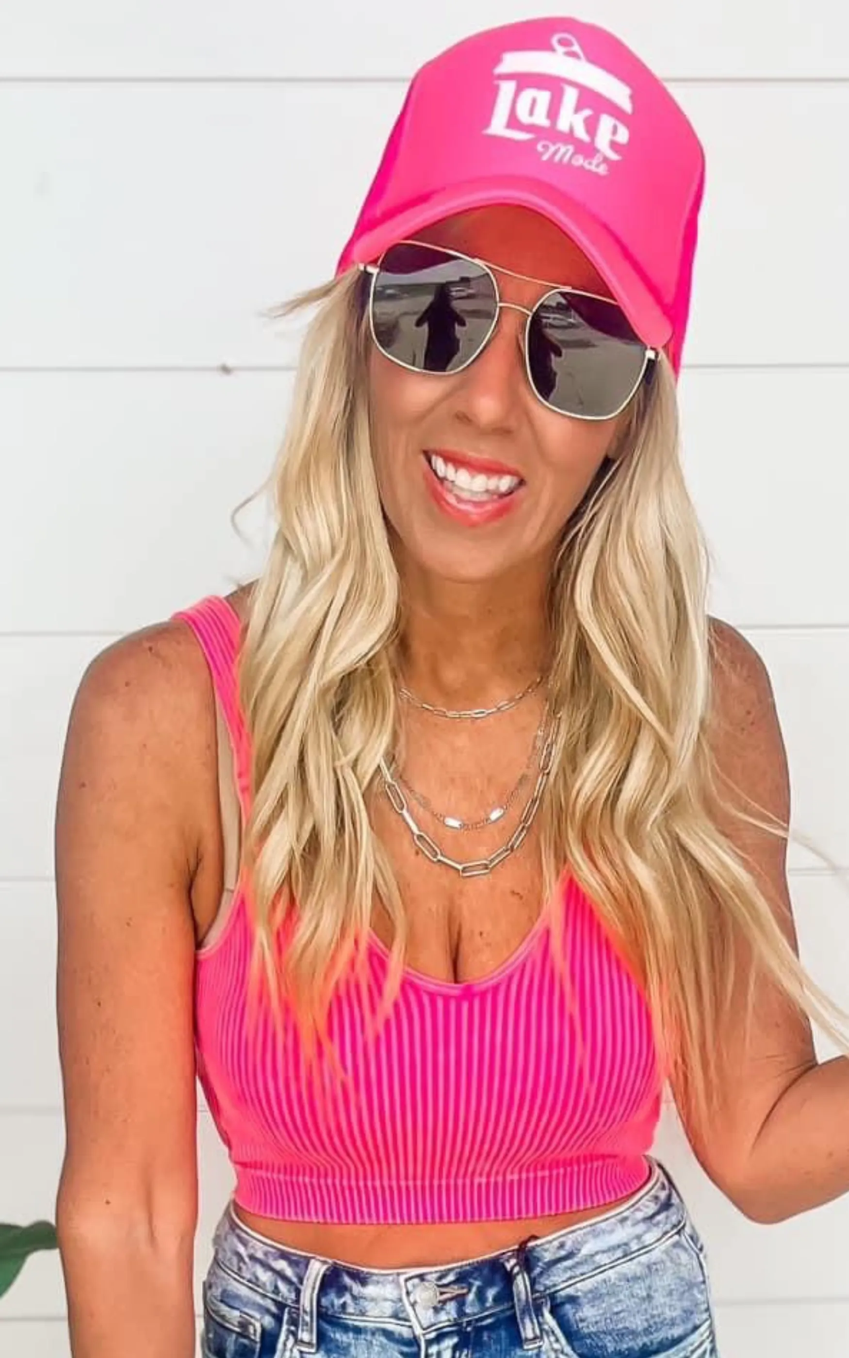 Lake Mode Neon Pink Hat