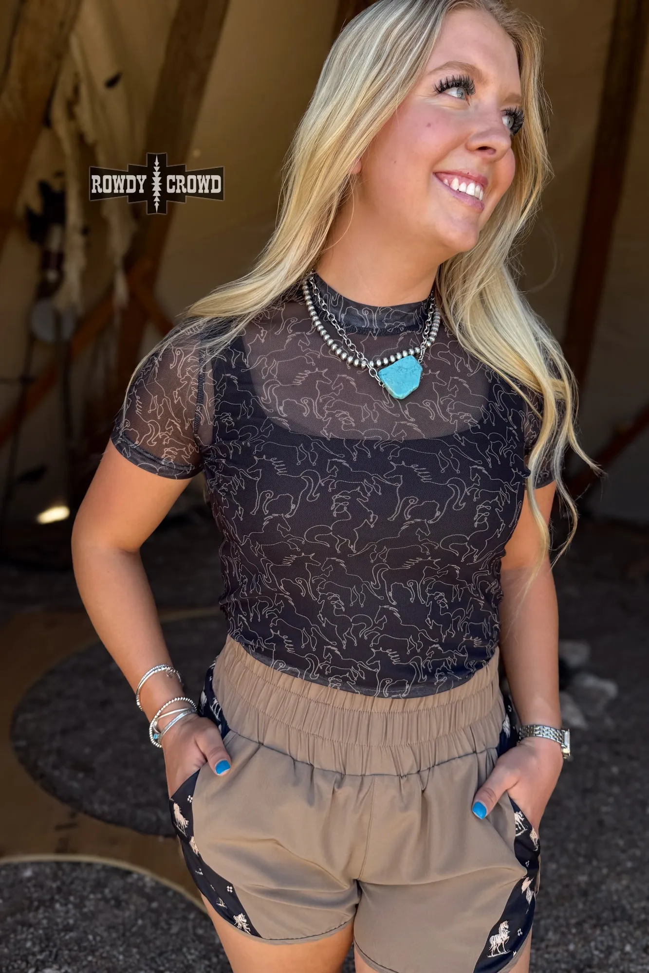 Lariat Mesh Top