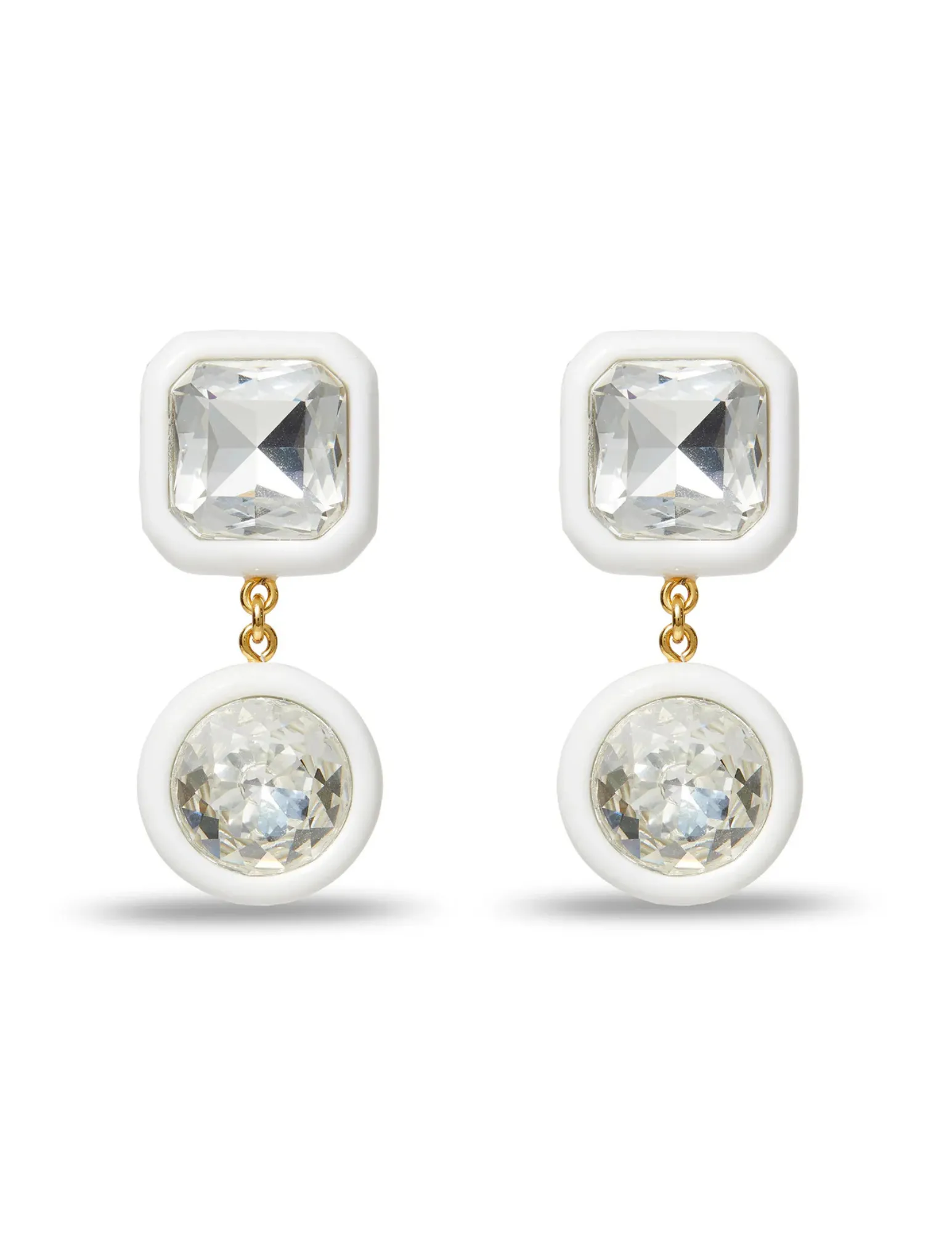 Lele Sadoughi Ivory Gem Drop Earrings