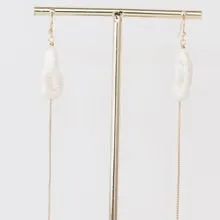 Leslie Curtis Gold Pearl Earrings