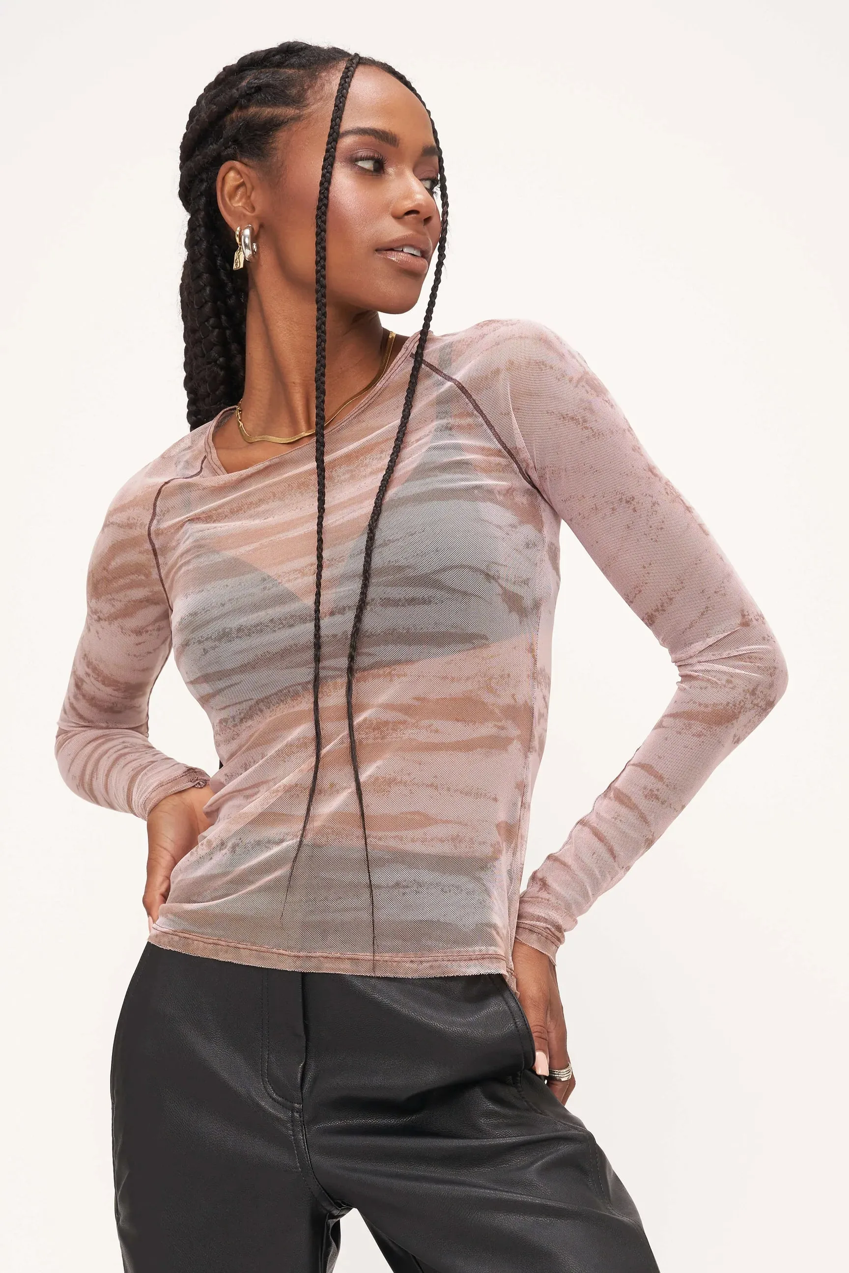 Let's Play Tiger Tie Dye Long Sleeve - French Roast