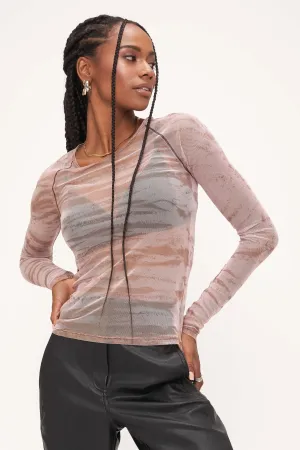 Let's Play Tiger Tie Dye Long Sleeve - French Roast