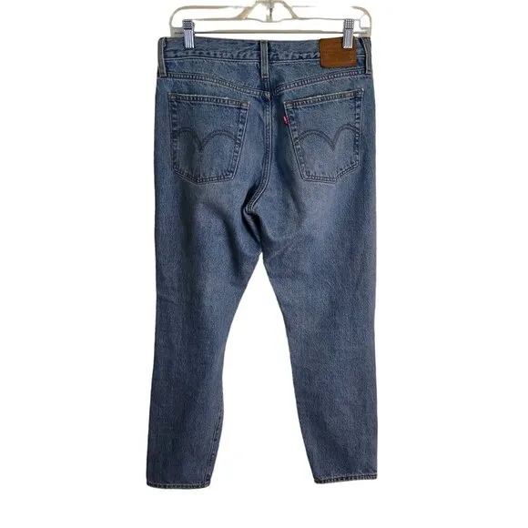 Levi's Wedgie Premium Denim Busted Knees Button Fly 100% Cotton Jeans Size 28