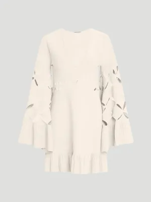 Linden Mini Dress in Off White