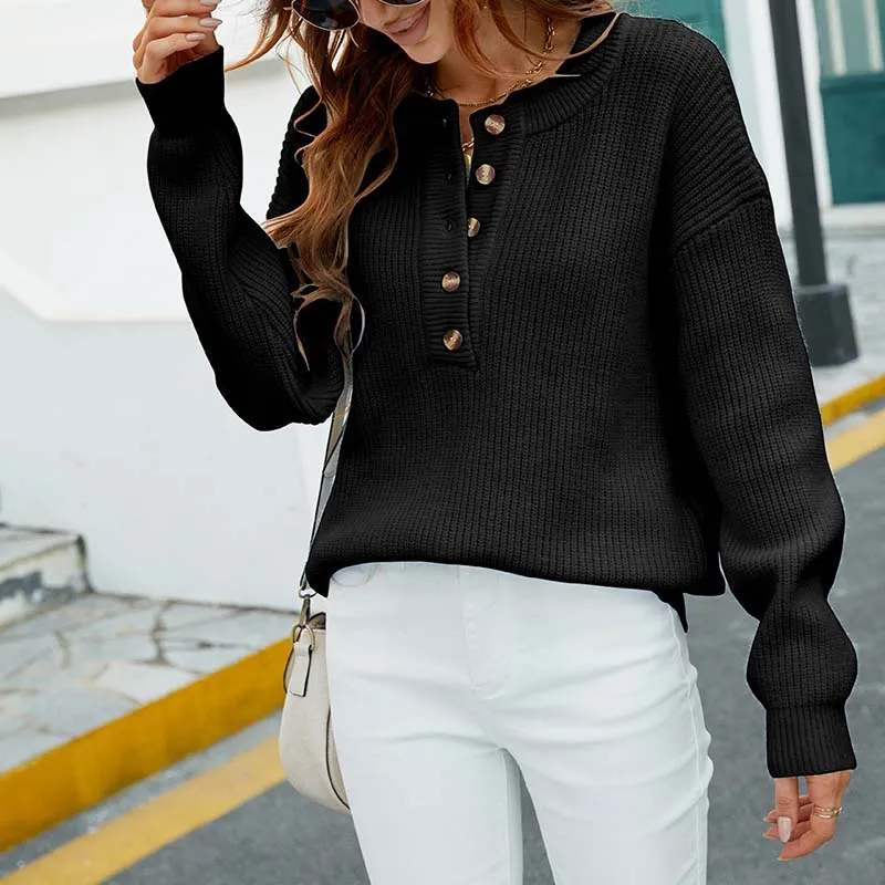 LOLA™ ELEGANT CABLE KNIT CASUAL PULLOVER